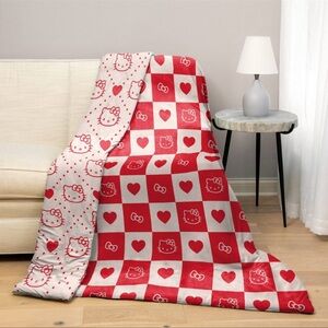Sanrio Red and White Hello Kitty Blanket